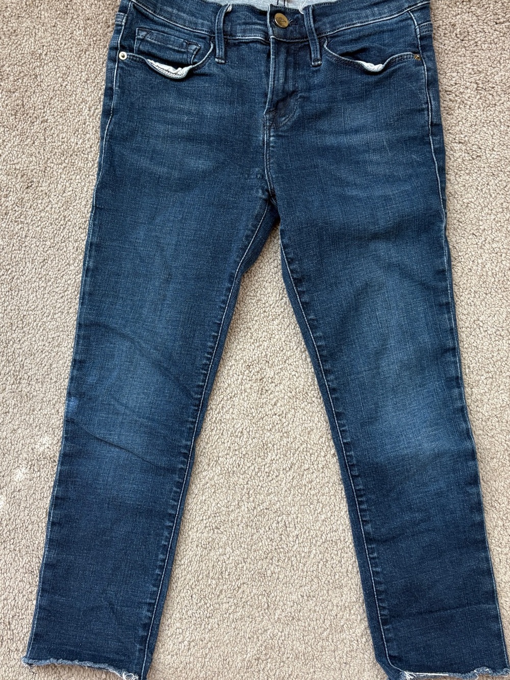 Frame le Skinny de Jeanne capri Jeans Size 25, Blue